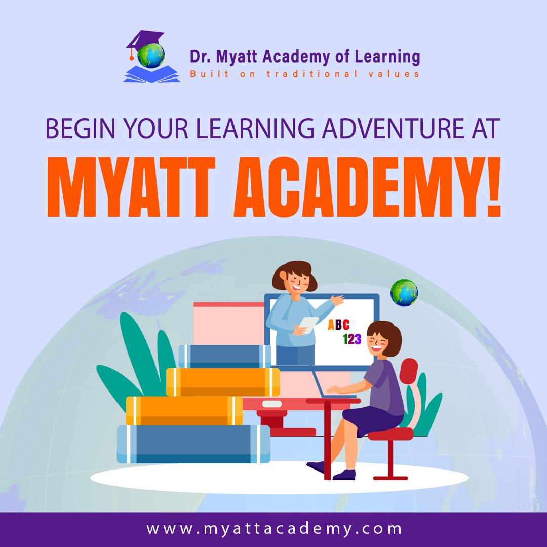 𝗕𝗲𝗴𝗶𝗻 𝗬𝗼𝘂𝗿 𝗟𝗲𝗮𝗿𝗻𝗶𝗻𝗴 𝗔𝗱𝘃𝗲𝗻𝘁𝘂𝗿𝗲 𝗮𝘁 𝗠𝘆𝗮𝘁𝘁 𝗔𝗰𝗮𝗱𝗲𝗺𝘆!

𝗠𝗼𝗿𝗲 𝗜𝗻𝗳𝗼: myattacademy.com

#DrMyattAcademy #OnlineLearning #Education #onlineclasses