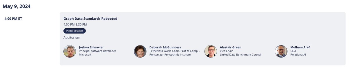 LDBC's vice-chair, Alastair Green will participate in a panel session of the @KGConference on May 9 (Thursday) titled 'Graph Data Standards Rebooted'.