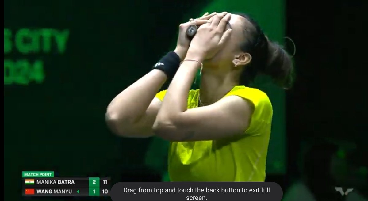 🚨 Biggest Upset of the Day 🔥🔥🔥

🇮🇳 Manika Batra bt. World No 2 Wang Manyu of china 🇨🇳 by 3 - 1 ( 6-11 , 11-5 , 11-7 , 12-10) to reach R16 of Saudi Smash 2024 .

#SaudiSmash | #TableTennis