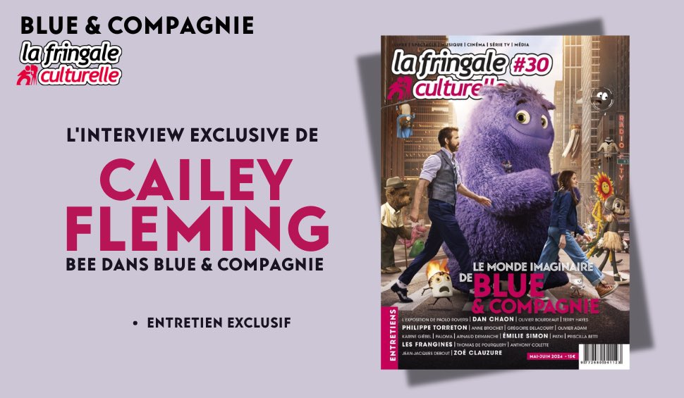 Cailey Fleming (Judith Grimes - The Walking Dead), rôle principal dans Blue &amp; Compagnie, en
interview inédite dans le print de mai juin, actuellement disponible 👇