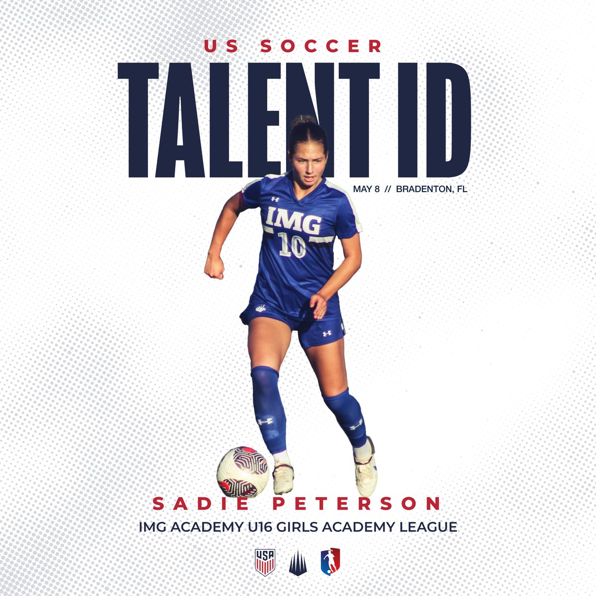 Sadie Peterson (@sadiepetes) on Twitter photo Honored to be selected to the <a href="/USYNT/">U.S. Soccer YNT</a> Talent ID Center this week. Looking forward to playing with some of the top players in the region.
@imgasoccer <a href="/TopDrawerSoccer/">TopDrawerSoccer</a> <a href="/PrepSoccer/">Prep Soccer ⚽️</a> <a href="/ImYouthSoccer/">ECNL/GA/Recruiting/College Soccer</a> Honored to be selected to the <a href="/USYNT/">U.S. Soccer YNT</a> Talent ID Center this week. Looking forward to playing with some of the top players in the region.
@imgasoccer <a href="/TopDrawerSoccer/">TopDrawerSoccer</a> <a href="/PrepSoccer/">Prep Soccer ⚽️</a> <a href="/ImYouthSoccer/">ECNL/GA/Recruiting/College Soccer</a>