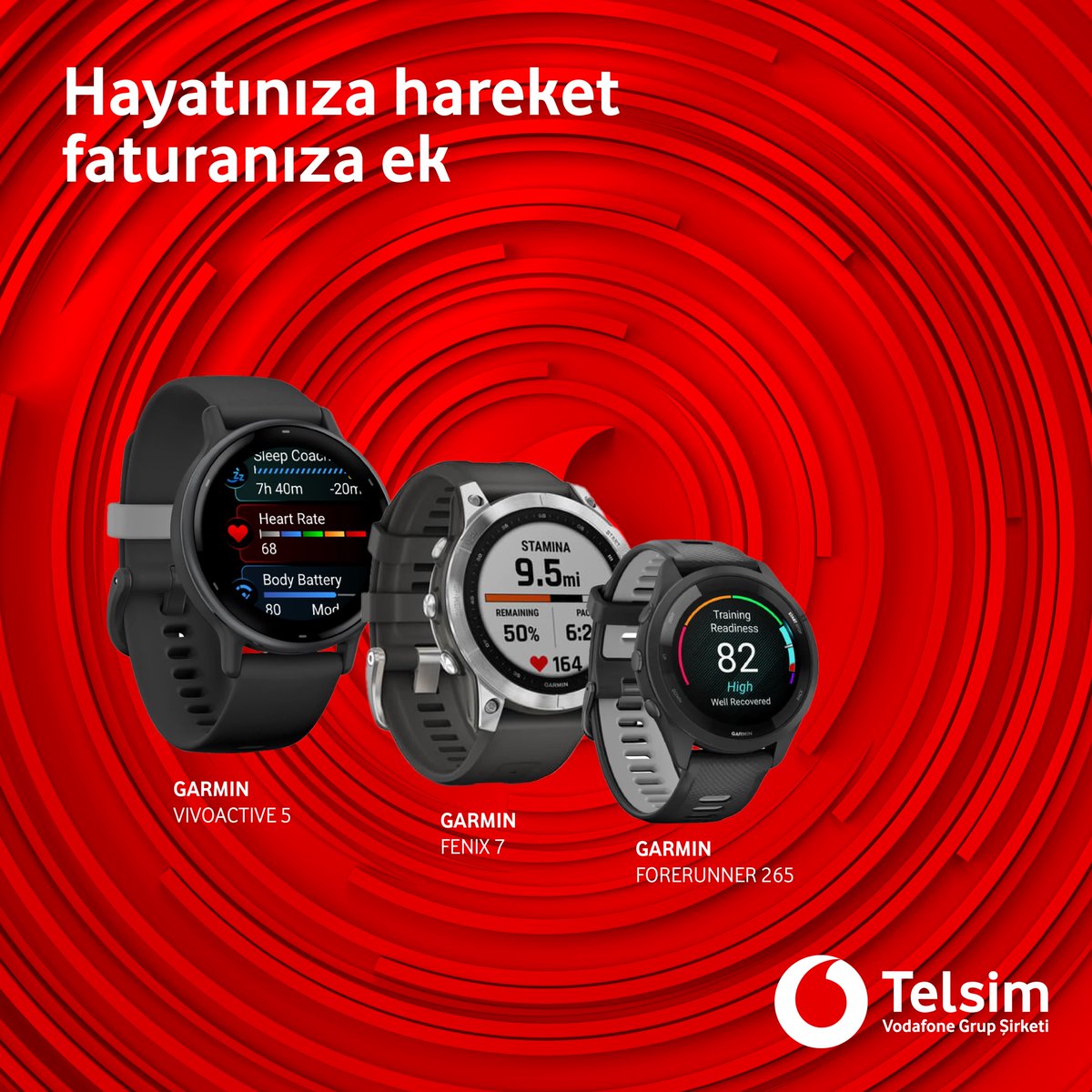 Garmin Akıllı Saatler, hayatınıza hareket katmanız için faturanıza ek taksitlerle Telsim'de sizi bekliyor.

Detaylar: vfcyp.co/GarminSaatler