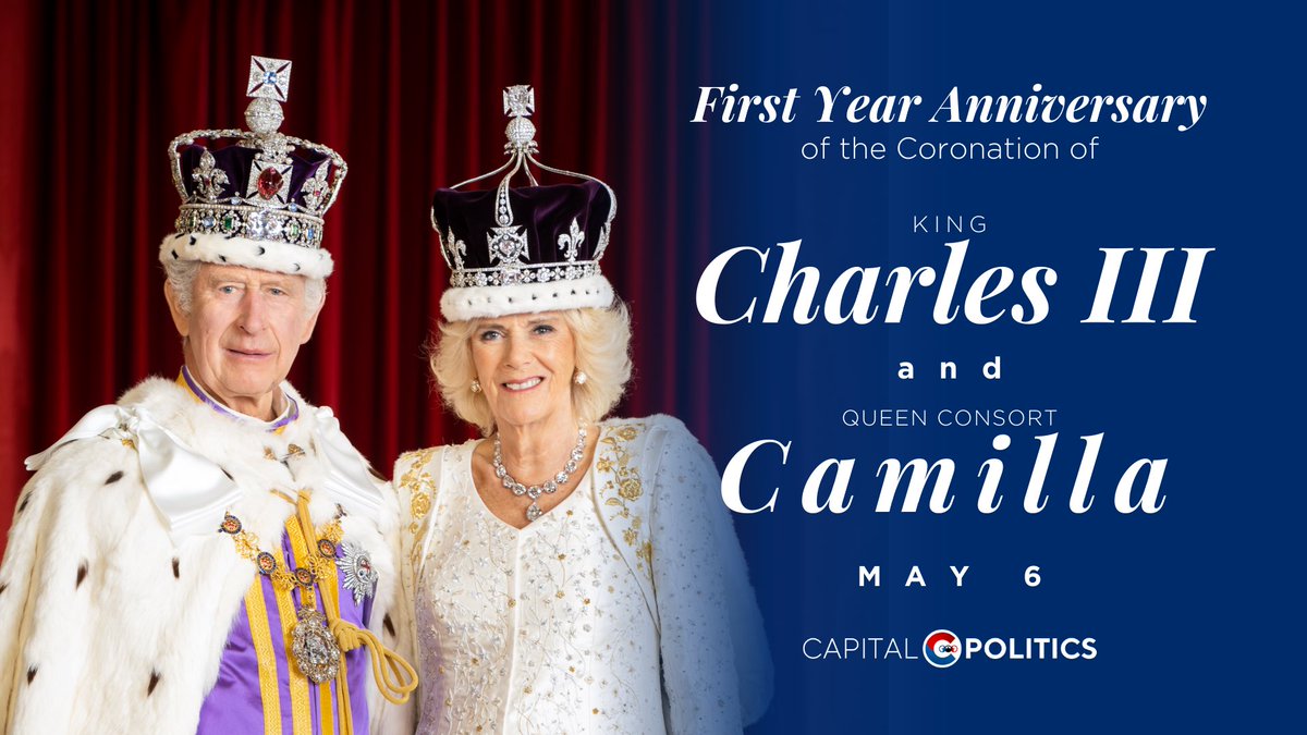 GOD SAVE THE KING! GOD SAVE THE QUEEN! 🇬🇧

Today marks the First Anniversary of the Coronation of King Charles III and Queen Consort Camilla.

#Coronation2023