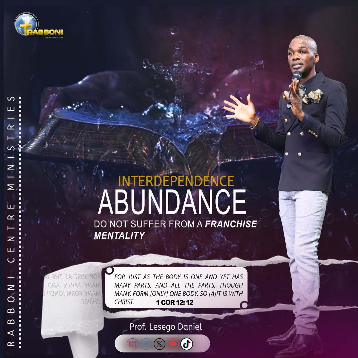 IAmLesegoDaniel's tweet image. 𝐈𝐍𝐓𝐄𝐑𝐃𝐄𝐏𝐄𝐍𝐃𝐄𝐍𝐂𝐄 𝐀𝐁𝐔𝐍𝐃𝐀𝐍𝐂𝐄 The fullness is found from #Interdependence because if you have rejected the Holy Spirit you have rejected your grace, #TheAbundance. Consequently, one will not be aligned with the Holy Spirit, since His purpose is to unite the…