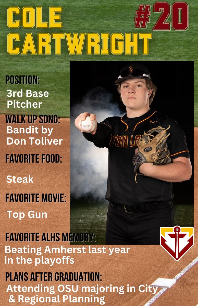 Shoremen Baseball (@shoremenbats) on Twitter photo In honor of Senior Day coming up on May 9th, we will be spotlighting one senior everyday!
Today's Senior Spotlight:
Cole Cartwright #20
<a href="/Cole3Cartwright/">Cole Cartwright</a>
#shoremenbaseball ⚾️⚓️ In honor of Senior Day coming up on May 9th, we will be spotlighting one senior everyday!
Today's Senior Spotlight:
Cole Cartwright #20
<a href="/Cole3Cartwright/">Cole Cartwright</a>
#shoremenbaseball ⚾️⚓️