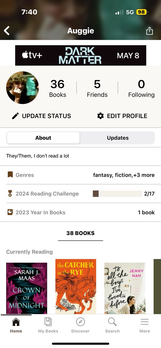 Moots you guys should follow my goodreads :3