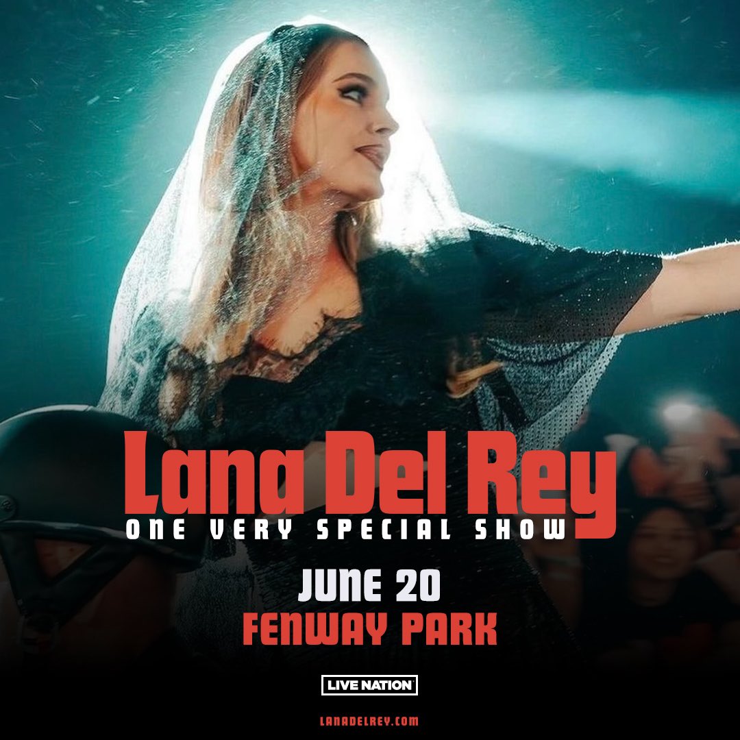 🤩 #LanaDelRey is coming to #FenwayPark for one very special night on June 20! 

Tickets on sale Friday, May 10 at 10am: redsox.com/lanadelrey  🎊