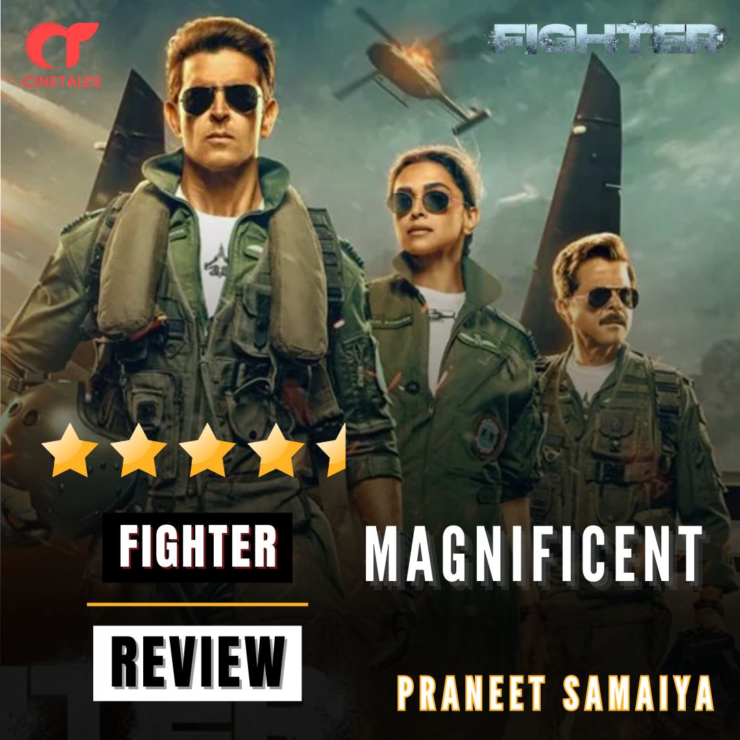 Movie: Fighter
Rating: ⭐⭐⭐⭐½
Review: MAGNIFICENT

#Fighter is packed with terrific aerial action sequences, a flavor of patriotism, brilliant direction from #SiddharthAnand, & fantastic performances from #HrithikRoshan & #DeepikaPadukone. 👏 #FighterReview @MarflixP…