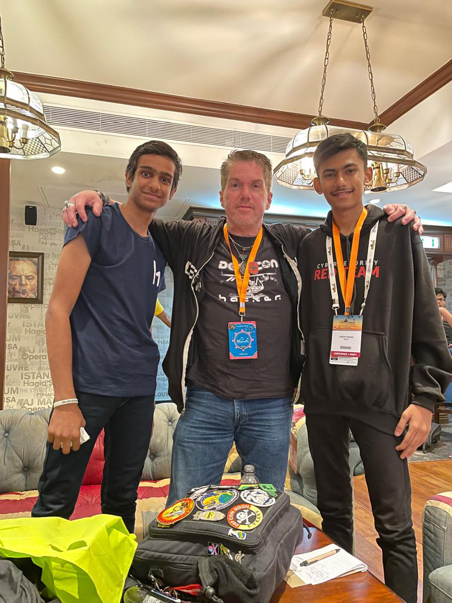 Rounak 🇮🇳 (@rounak131106) on Twitter photo after being so lazy finally i am posting this,
Shoutout to <a href="/bsidesgoa/">BSides Goa</a> for this amazing event, met a lot of leading mentors and friends in the community, especially <a href="/jaysonstreet/">Jayson E. Street 💙 🤗💛</a> <a href="/ADITYASHENDE17/">Aditya Shende</a> <a href="/h4x0r_fr34k/">VAIDIK PANDYA</a> <a href="/hetmehtaa/">Het Mehta</a> <a href="/AarushiKoolwal/">Aarushi Koolwal</a> and many other cyber folks, Thanks a lot🙌❤️ after being so lazy finally i am posting this,
Shoutout to <a href="/bsidesgoa/">BSides Goa</a> for this amazing event, met a lot of leading mentors and friends in the community, especially <a href="/jaysonstreet/">Jayson E. Street 💙 🤗💛</a> <a href="/ADITYASHENDE17/">Aditya Shende</a> <a href="/h4x0r_fr34k/">VAIDIK PANDYA</a> <a href="/hetmehtaa/">Het Mehta</a> <a href="/AarushiKoolwal/">Aarushi Koolwal</a> and many other cyber folks, Thanks a lot🙌❤️