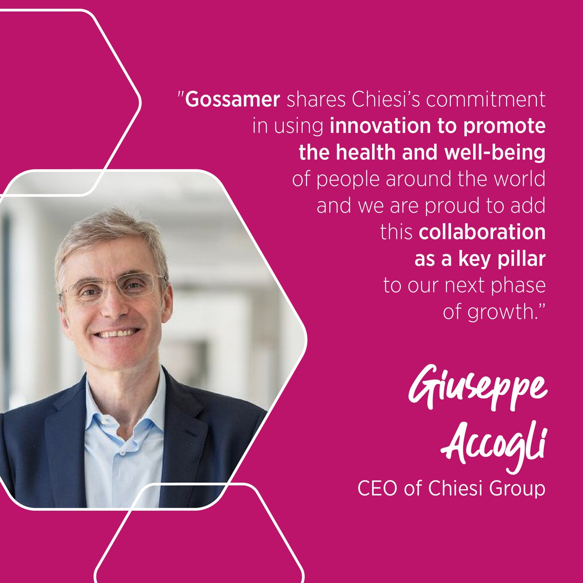 Chiesi Group (@chiesigroup) on Twitter photo #ChiesiGroup and <a href="/GossamerBio/">Gossamer Bio</a> have entered a global collaboration and license agreement. Combining Chiesi’s respiratory leadership with Gossamer Bio's expertise in pulmonary hypertension, we're contributing to shape the future of healthcare.
Discover more: chiesi.com/en/gossamer-bi… #ChiesiGroup and <a href="/GossamerBio/">Gossamer Bio</a> have entered a global collaboration and license agreement. Combining Chiesi’s respiratory leadership with Gossamer Bio's expertise in pulmonary hypertension, we're contributing to shape the future of healthcare.
Discover more: chiesi.com/en/gossamer-bi…