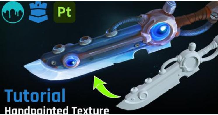 A new hand-painted texture tutorial by VSQUAD Studio. This time it's a futuristic dagger in the Ruined King style: youtu.be/17QqGXGlP9Q?si… #handpainted #texturing #tutorial #video #ruinedking #learn #stylized #3dcoat