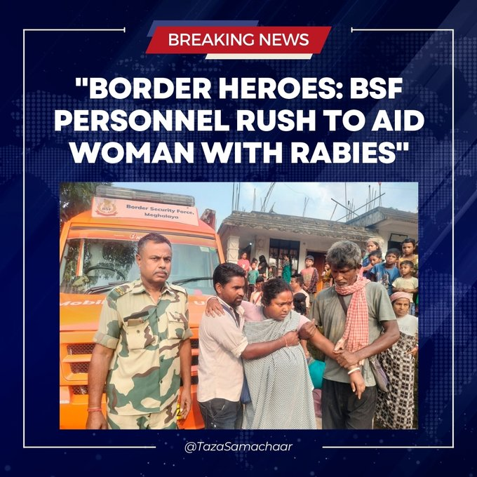 Diya_Reddy1's tweet photo. Great job by BSF Meghalaya Troops, A Lady severely suffering from rabies was evacuated to Civil Hospital Shillong in BSF Ambulance. #IndoBdBorder
#TejRan #Election2024 #bbcqt #Abhisha #AbhIya #12thExamResult #oriele #ManishaRani #TheFamilyMan https://t.co/q5MByLbf9H
