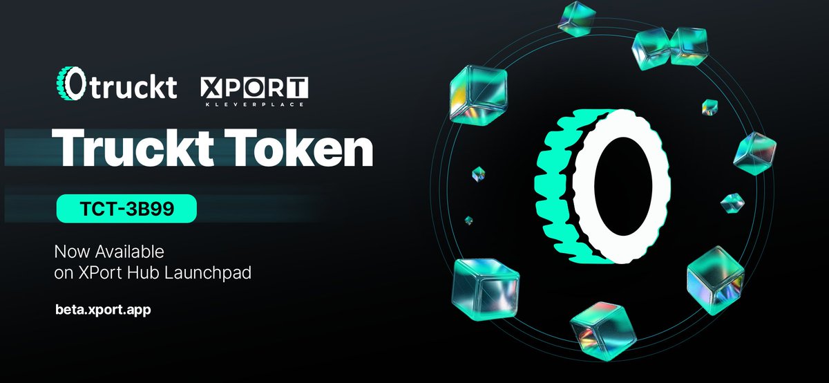 🚀 New listing on the XPort Hub Launchpad! Truckt Token $TCT - Connecting real-world business with blockchain technology. Participate now on XPort Hub and receive cashback Get involved in this thrilling project today! 👉 beta.xport.app/ito/TCT-3B99 @gettrucktnow @xportapp