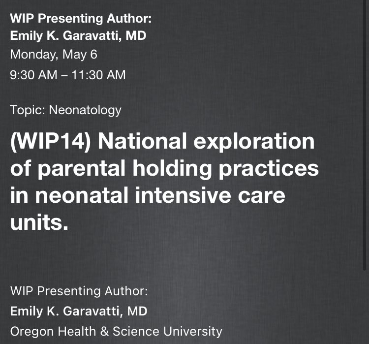 Thankful for people like Emily Garavatti who are taking on holding during cooling as a QI project, & at a national scale.

It’s ⏰ overdue ⏰ for this practice change, only happening in pockets.

#PAS2024 #NBSatPAS