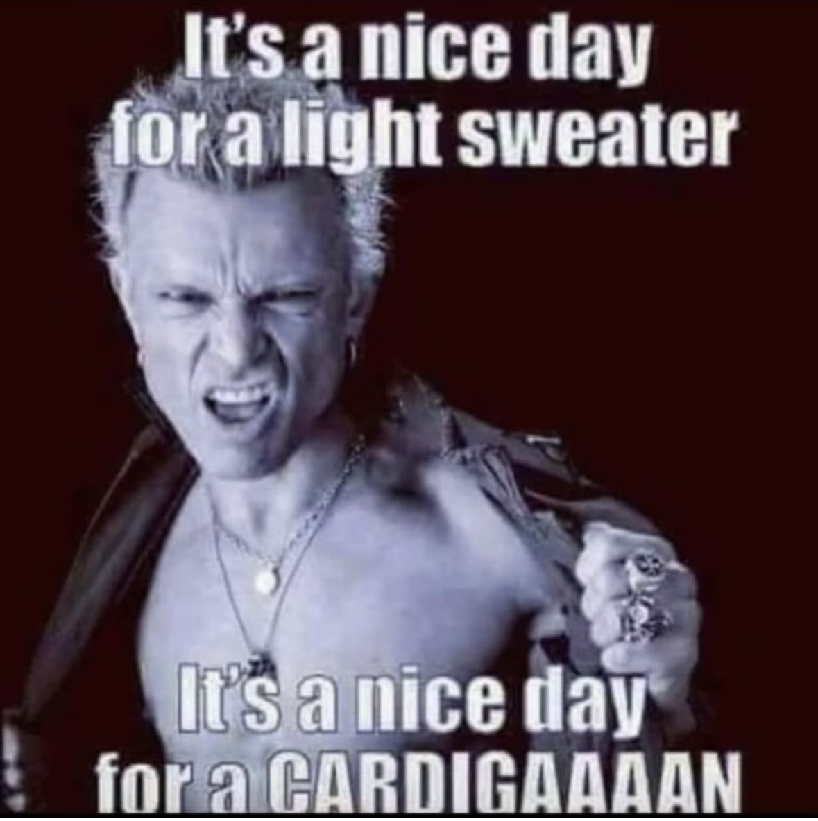 ‼️ WEATHER ALERT ‼️ #billyidol #sweaterweather