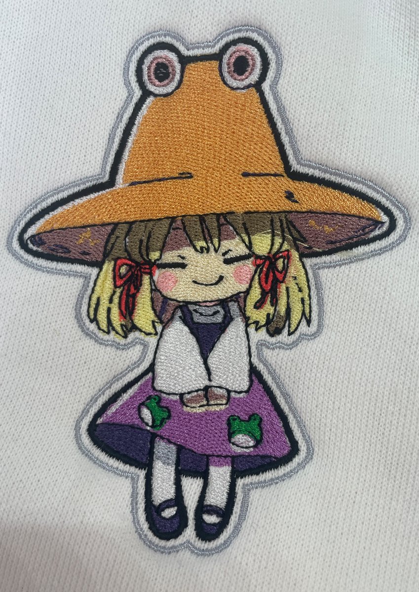 #touhouproject #東方Project #suwako #洩矢 諏訪子 #machineembroidery #embroidery