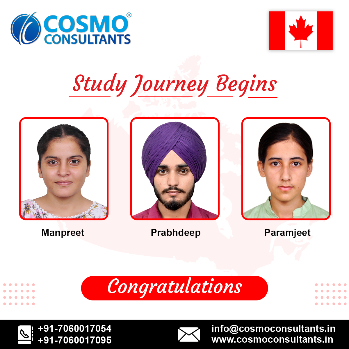 Team Cosmo Congratulates all these students and wishes them a Bright and Successful future. For more information reach us: +91-7060017054, +91-7060017095. #CosmoConsultants #Canada #StudyInCanada #StudyAbroad #studentvisa #studyvisa #canadavisa #education #canadaimmigration