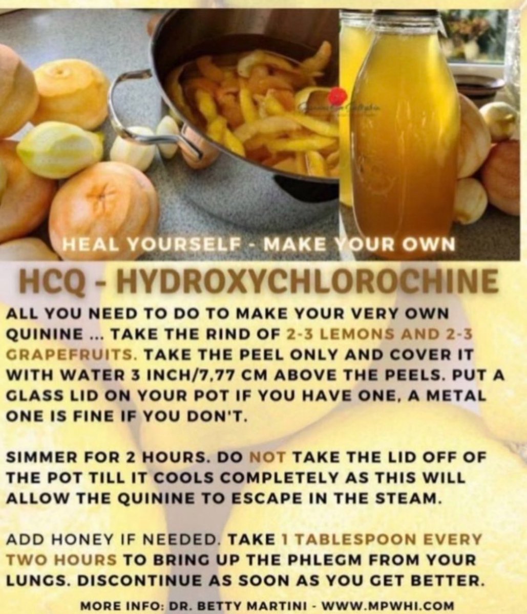 @Thekeksociety #HCQ #HydroxyChloroquine 
Recipe you can make at home