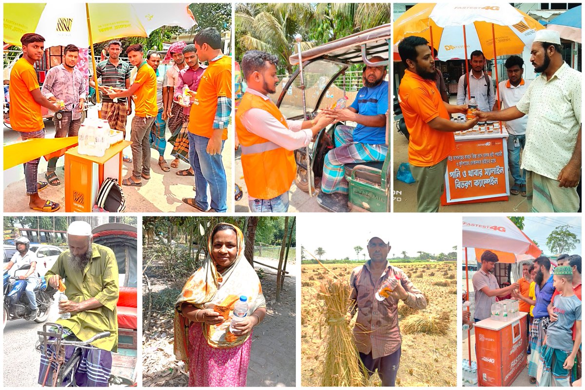 Banglalink_'s tweet photo. Last week, amidst a scorching heatwave, our 7,500+ field force members stepped up with water &amp; saline for those in need. In our commitment to the society we operate in, we recognize our duty to extend a helping hand to our community as we stand strong in the face of adversity. https://t.co/2dxT5oqE8M