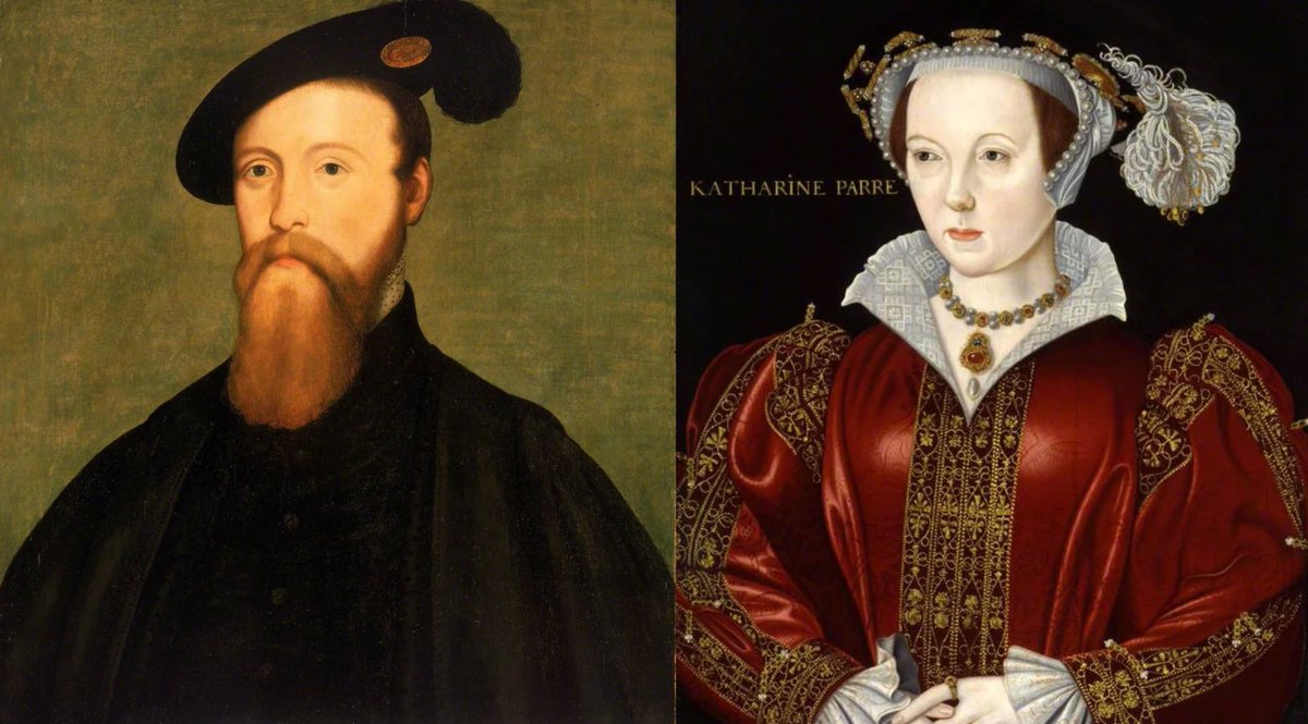 It is thought that #ThomasSeymour and #KatherineParr married in secret (possibly at Chelsea Manor) at the end of Apr/beginning of May 1547. Katherine would die in childbirth in Sep 1548 at #SudeleyCastle, with Thomas executed for treason in Mar 1549. #tudorhistory #tudorpeople