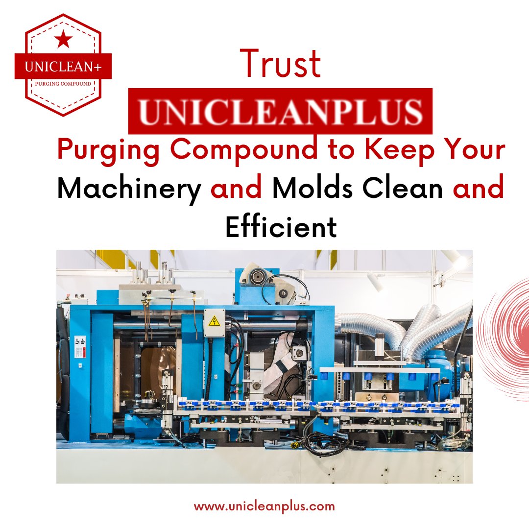 Trust UNICLEANPLUS purging compound to keep your machinery and hot runner molds clean and efficient.

👉unicleanplus.com/purging-compou…

#UNICLEANPLUS #PurgingCompound #PlasticManufacturing #Extrusion #BlowMolding #InjectionMolding #PurgingMaterial #EfficientProduction