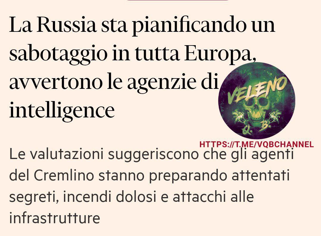 6 maggio 2024, Russia 

LA RUSSIA PREPARA DEI SABOTAGGI IN EUROPA

#6aprile #Russia #Europa 
#UE #EurasiaNews

tinyurl.com/ef2ctu8r