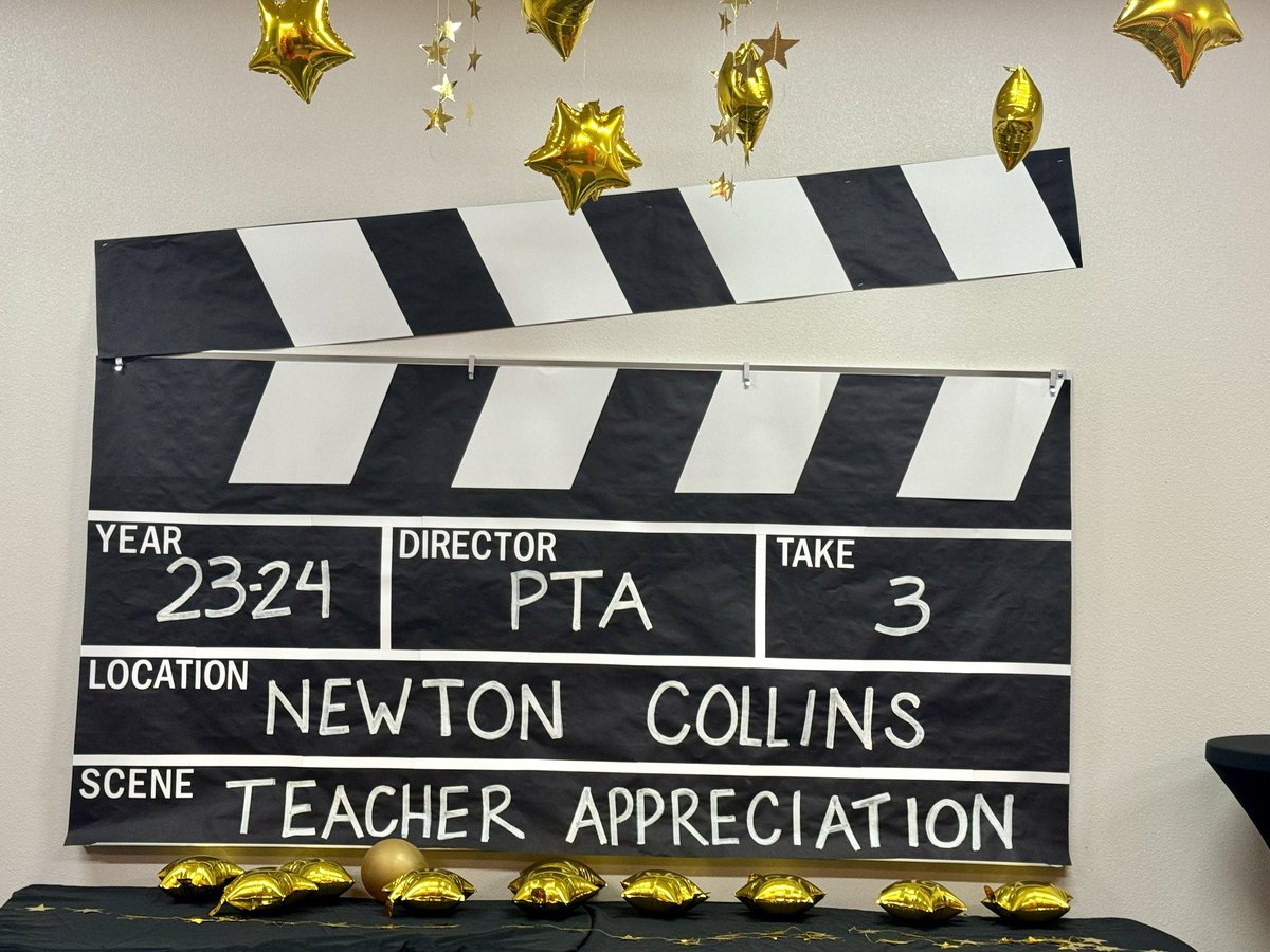 LIGHTS! CAMERA! ACTION! Happy Teacher Appreciation Week! <a href="/DVISD_NCES/">Newton Collins ES</a> PTA rolled out the red carpet and set the scene for a wonderful week!  🎥🎞️🎬🦘
#DVProud #TeacherAppreciationWeek #GrowingGreatness #PTA