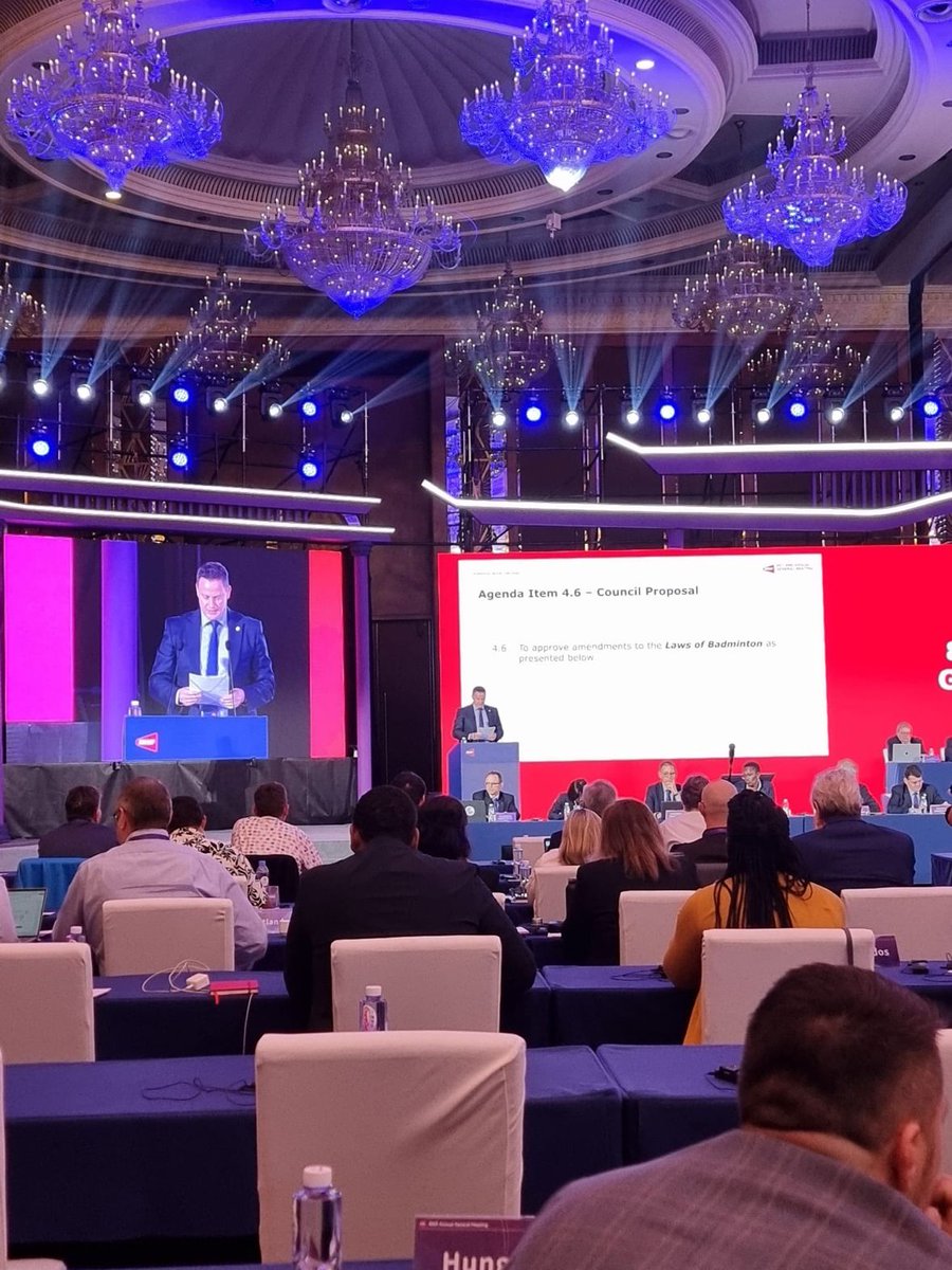 A successful first hashtag#BWF AGM in hashtag#Chengdu as hashtag#VicePresident. Well done to the hashtag#BWF Team for a seamless event, and hashtag#China for the x2 🥇in the team event!