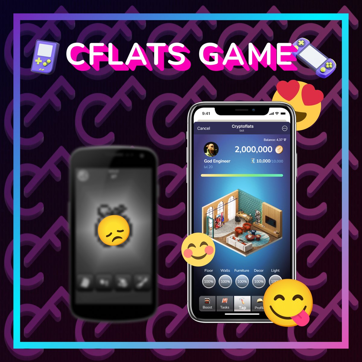 😴 Why settle for boring P2E games when you can join the exciting world of real estate investing with Cryptoflats?

 Our platform offers a unique and engaging gaming experience. 

#Cryptoflats #P2E #RealEstateInvesting