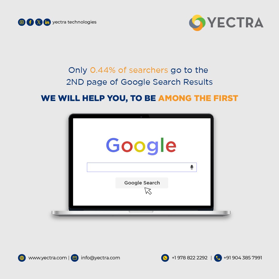 Get your website to the top of the search engine rankings!

@yectra_technologies 

#socialmeme #memes😂 #memes #meme #memesdaily #memepage 
#mobileapp #mobileappdevelopment #mobileapps #mobileappdesign 
#digitalmarketing #digital #digitalinfluencer #yectra