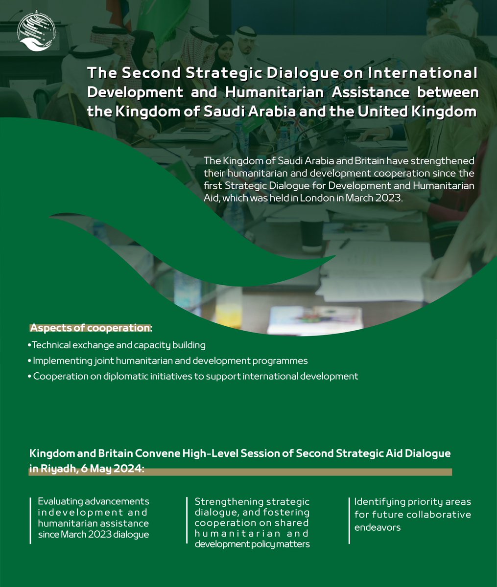 #KSrelief hosts the second KSA–UK Strategic Dialogue on International Development and Humanitarian Assistance