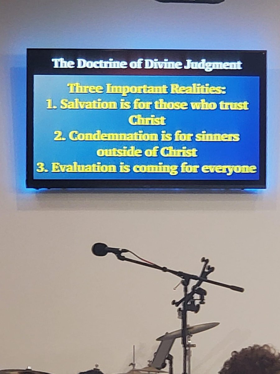 A slide from yesterday’s message on the Doctrine of Divine Judgment