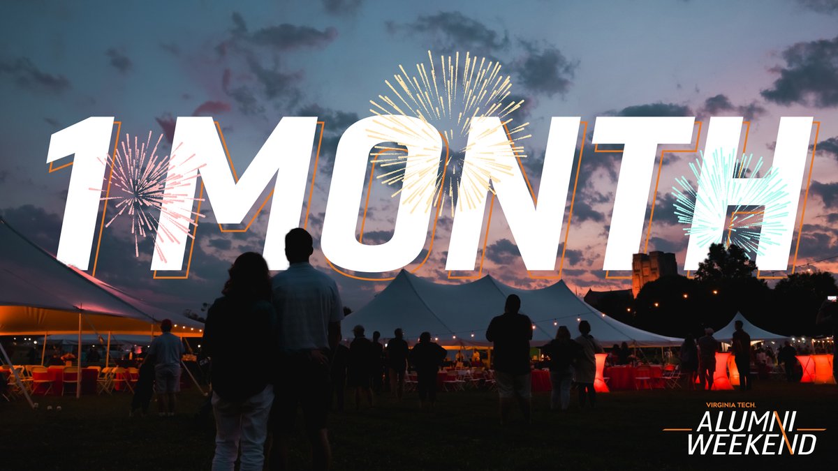 One 👏 month 👏 left 👏 #VTAlumniWeekend can't come soon enough! It's not too late to register and join us in June. ➡️ alumni.vt.edu/weekend