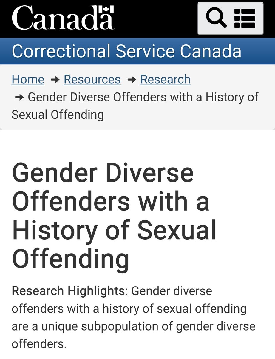 A report released by the Canadian Correctional Service in 2022 revealed that 82% of 'gender diverse' prisoners with a history of sexual offending were men who identified as 'trans women'. 'The majority (85%) committed offences that caused death or serious harm to their victim(s)…