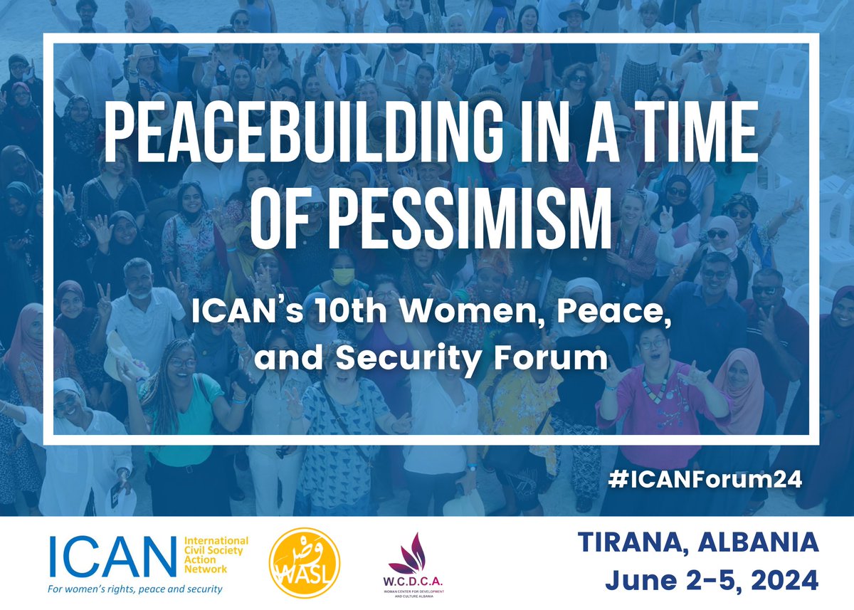 📣 4 weeks until #ICANForum24 👉 CARE & COMMITMENT Women #peacebuilders bring deep care & commitment to addressing the multilayered challenges facing their communities & nations. Find out more on our website: icanpeacework.org/icans-forum/