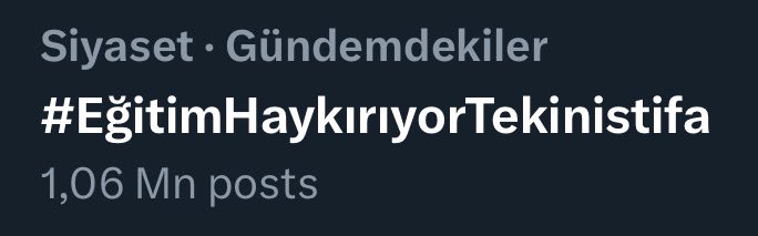 Mülakat kalkacak.

Siz dediniz!

Öğretmen açığı 68.000.

Siz dediniz!

2023 puanı ile atama olacak. 

Siz dediniz!

O yüzden 1 milyon Öğretmen şu an tek bir şey söylüyor.

#EğitimHaykırıyorTekinistifa