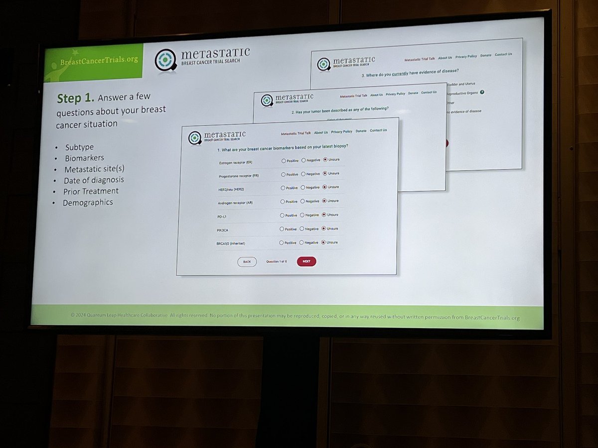 Day 3, Workshop 1: Enhancing Diversity in Clinical Trials… studies show that less than 25% of Black women are told about clinical trials. Do you know about BreastCancerTrials.org? Where you can find your own clinical trials? Thanks, @NBCCStopBC #NBCCSummit