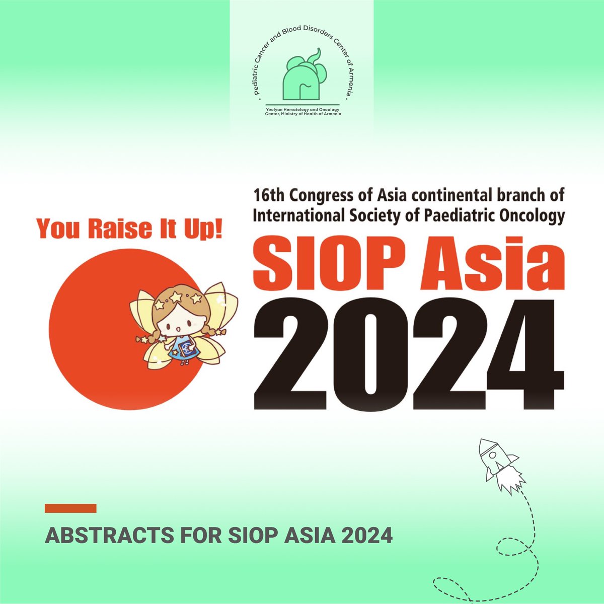 The 16th congress of the International SIOP Asia 2024, will be held in Japan, on June 22-25. Prof. Gevorg Tamamyan, Head of the Center, and Ruzanna Papyan, a pediatric oncologist, are members of the International Organizing Committee (IOC) of SIOP Asia 2024.