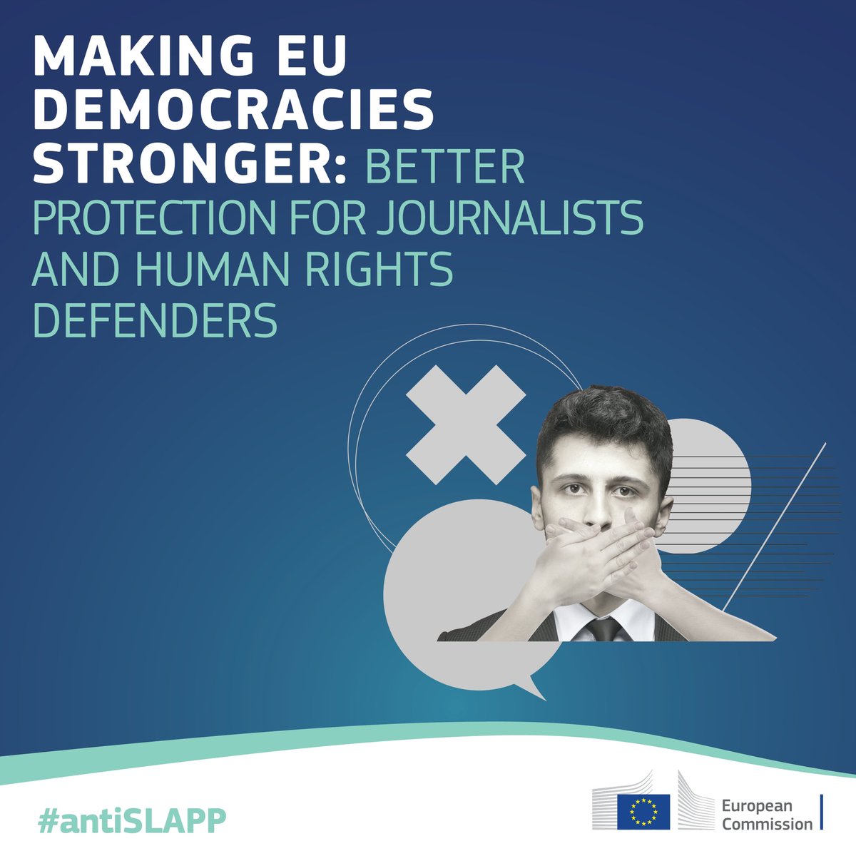 ‼️ The new Anti-#SLAPP rules enter into force today. 

They will protect critical voices and freedom of speech. 

Journalists & those acting in public interest should not be silenced, threatened or intimidated.

👉europa.eu/!mN3qKY

#StopSLAPPs #antiSLAPP