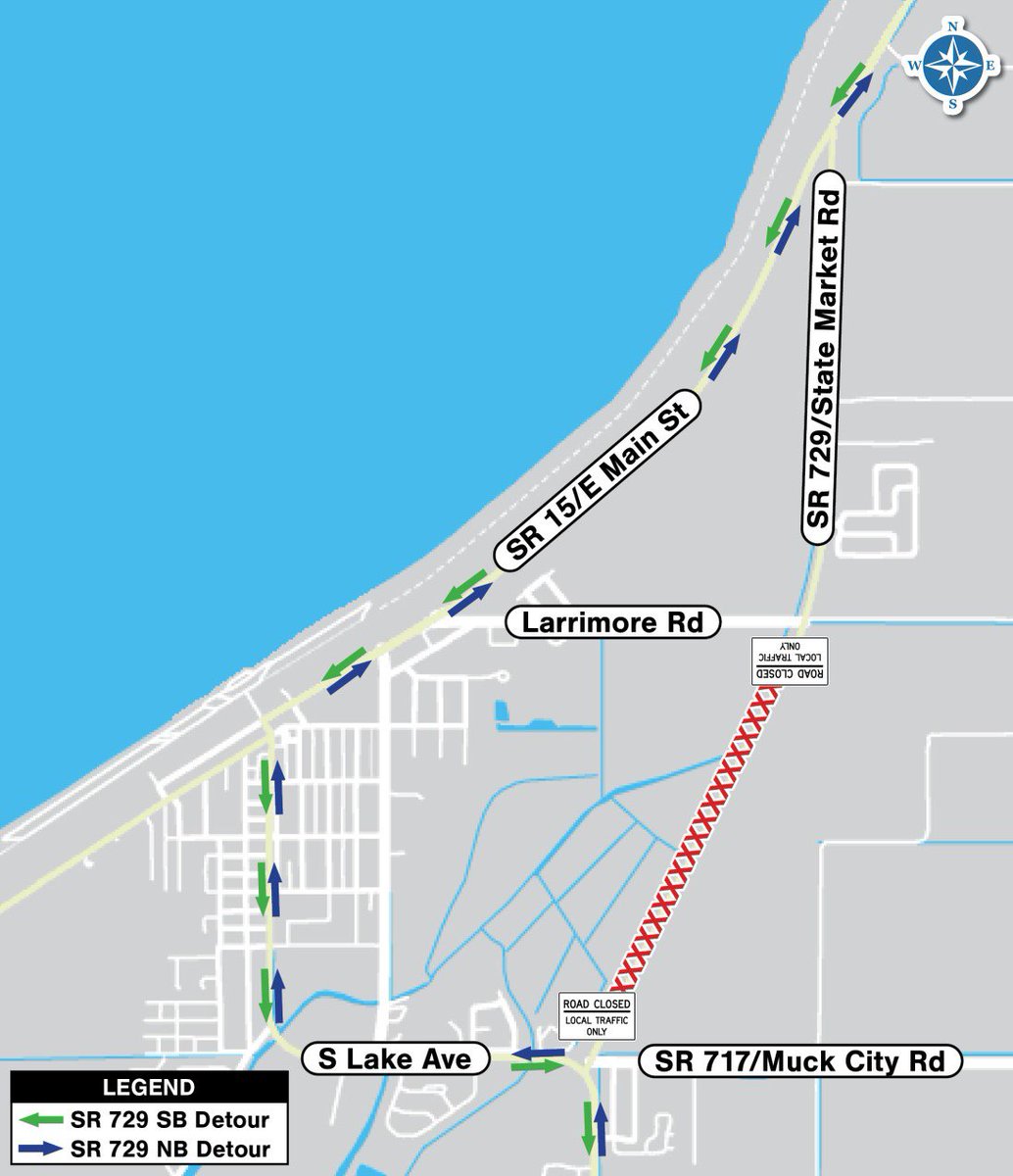 PAHOKEE: Beginning Wednesday, May 8, SR 729/State Market Road from SR 717/Muck City Road to Larrimore Road will be closed around the clock through September 30, 2024, for road construction work in western @pbcgov. Project website: ow.ly/q6ew50RwaB5