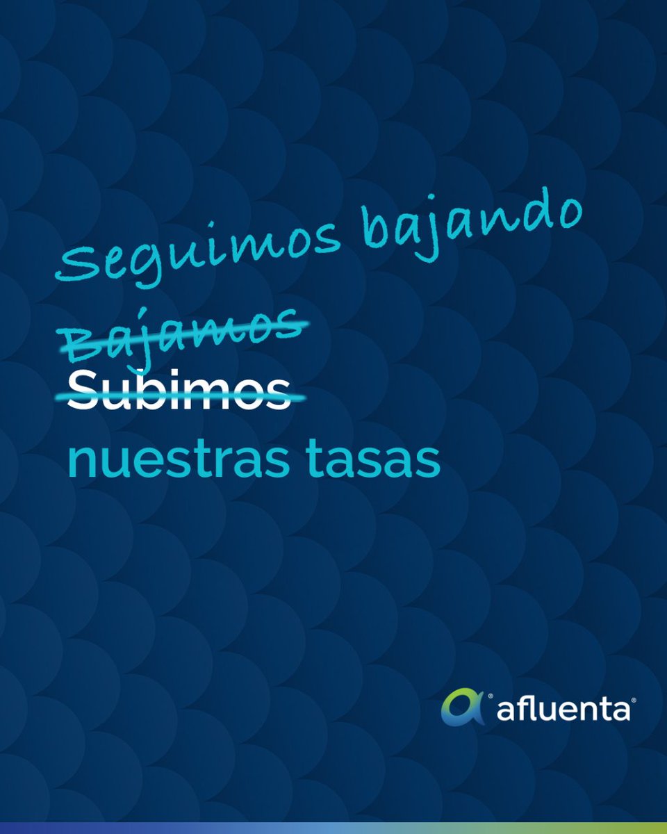 ¡Seguimos bajando nuestras tasas! 🎉

Seguimos apostando a ofrecer financiación con condiciones más favorables para promover la inclusión financiera.

#afluenta
#creditos #tasadeinterés #bajadetasas #creditospersonales