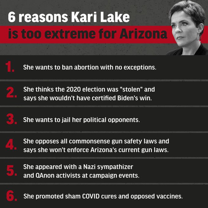 Arizona Candidate for the U.S. Senate – Kari Lake (R-AZ): “We are going to put on the Armor of God. – And maybe Strap on a Glock on the Side of us – just in Case.” Spoken like a True Christo Fascist! US Senator Mark Kelly (D-AZ) 5/4/2024: “When You’re a Candidate for the US…