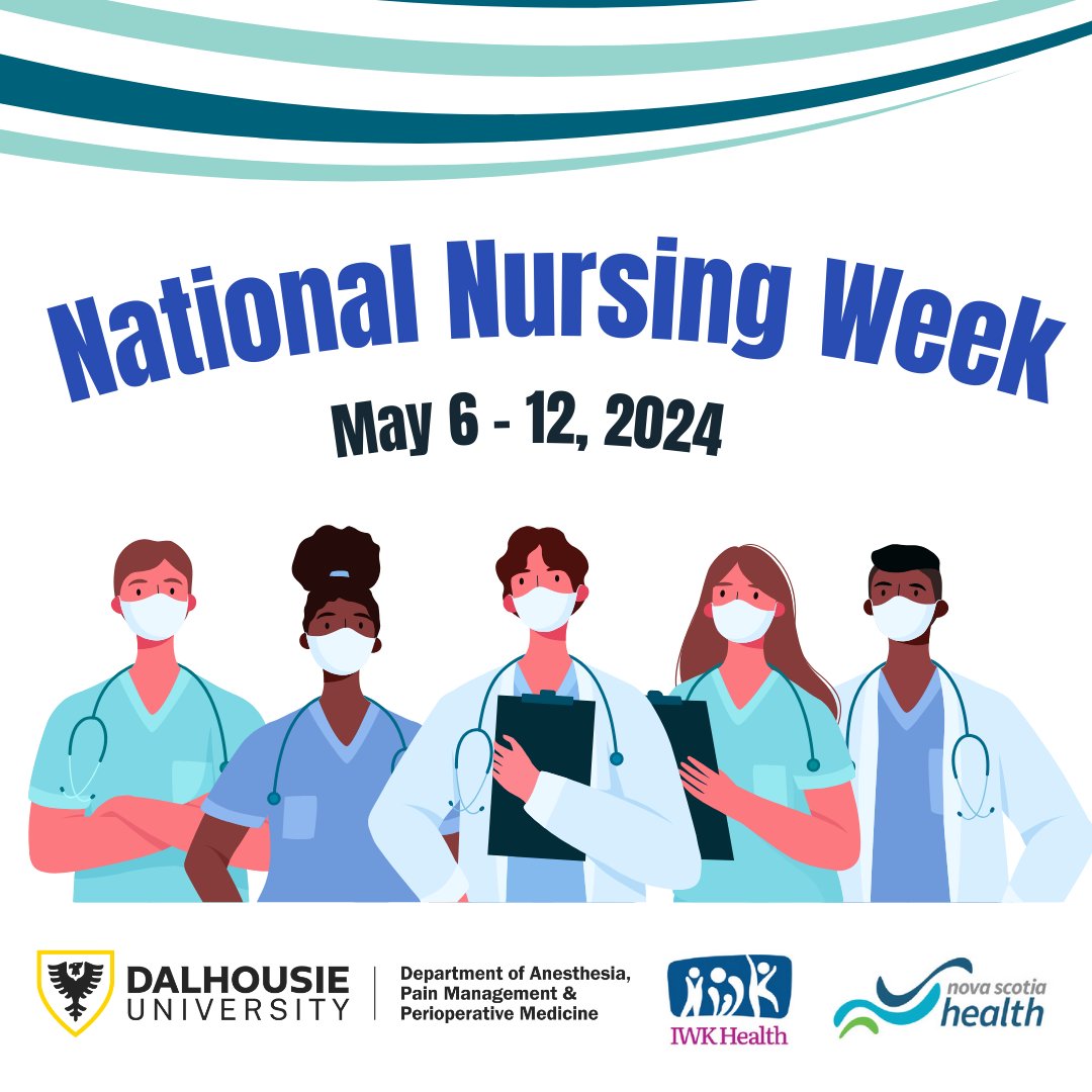 Happy #NationalNursingWeek! @DalAnesthesia is so grateful to work alongside the most exceptional, empathetic and dedicated teams of @HealthNS @IWKHealth nurses. Thank you for everything you do to support patient care and our clinicians.