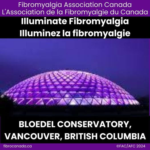 Grateful to @BloedelConserv   for lighting up in purple and standing strong for fibromyalgia awareness!

#FAC #AFC #lightup4fibro #éclairezpourlafibro #AwarenessMatters #lasensibilisationcompte @CityofVancouver