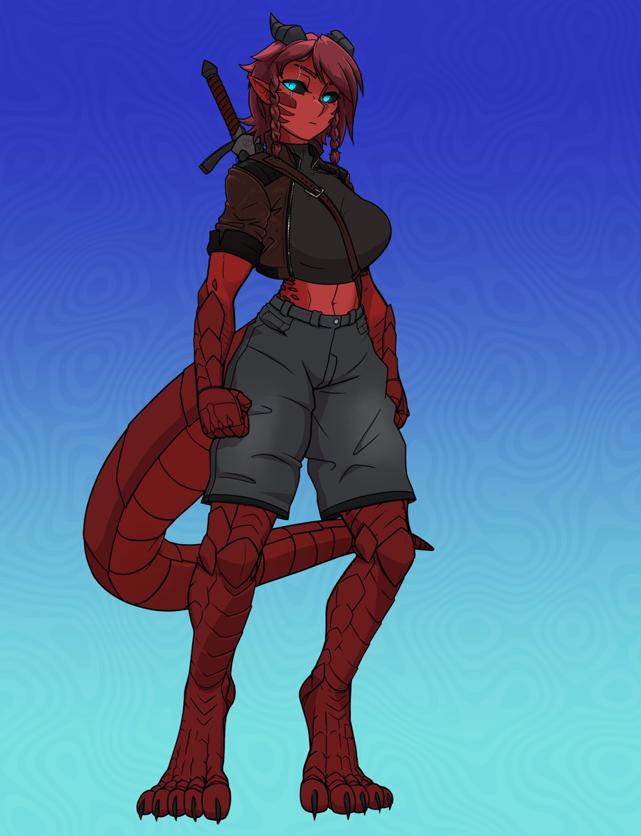 🗡️🦎 Solar DEMANDED I post their baby Cal again. (2022) Based on a Sketch from @/Jyemer