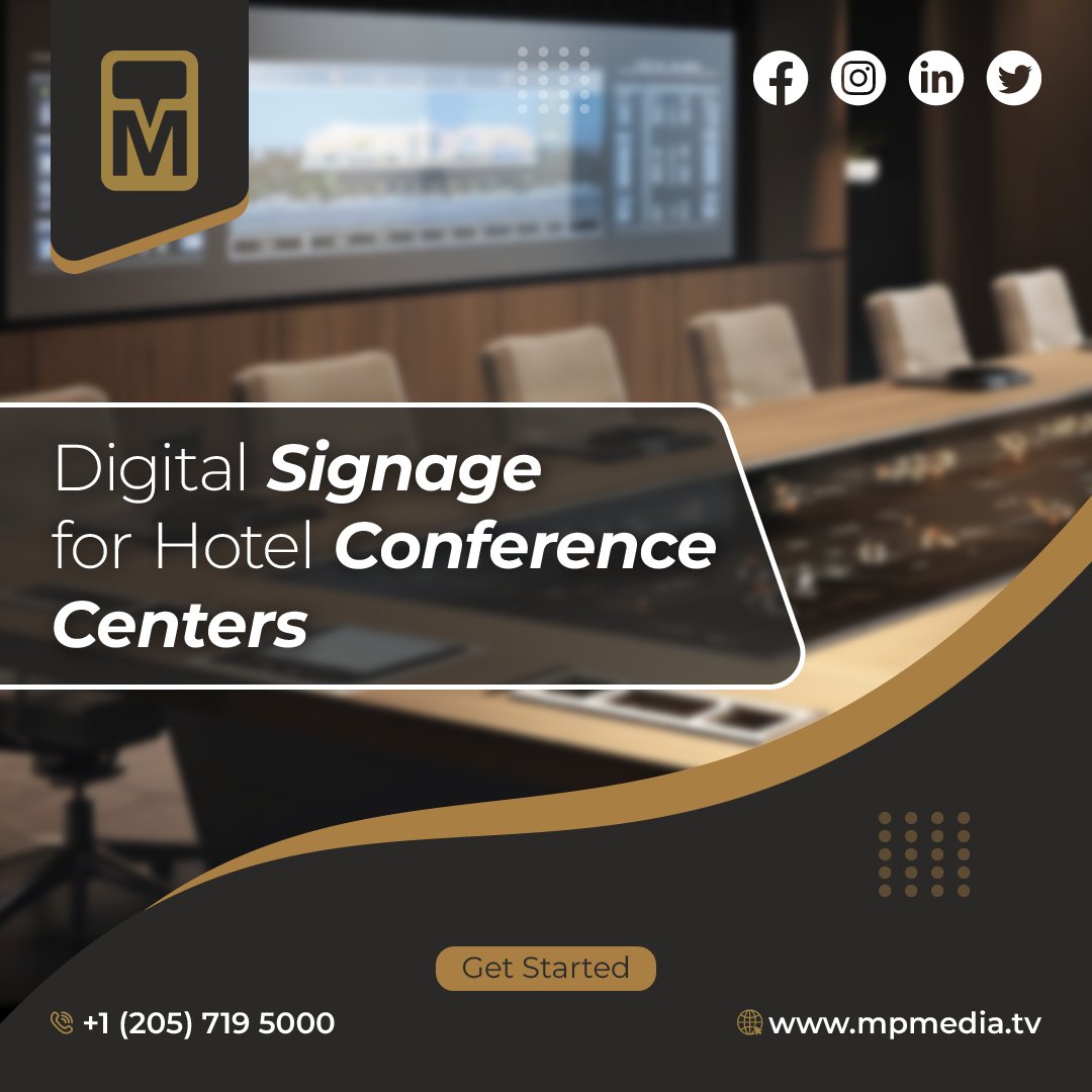 Transform your hotel conference center into a hub of innovation with #DigitalSignage! From check-in to breakout sessions, Digital Signage revolutionizes every aspect of the conference experience. 
#HospitalityTech #ConferenceExperience'
