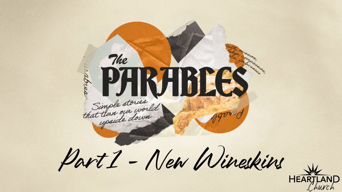 Join Part 1 of our new sermon series, Parables, as we unravel the profound message of 'New Wineskins.' Let's explore together the timeless truths that shape our lives. Tune in now for an enriching journey at buff.ly/48HrvVr #HeartlandChurch #Parables #SermonSeries