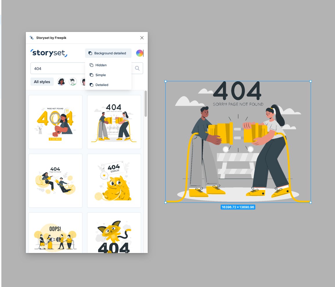 Freepik launched a Figma plugin that gives you access to their whole library, directly from your design tool. I like that you can choose the level of background details and can easily recolor them. Storyset: figma.com/community/plug…