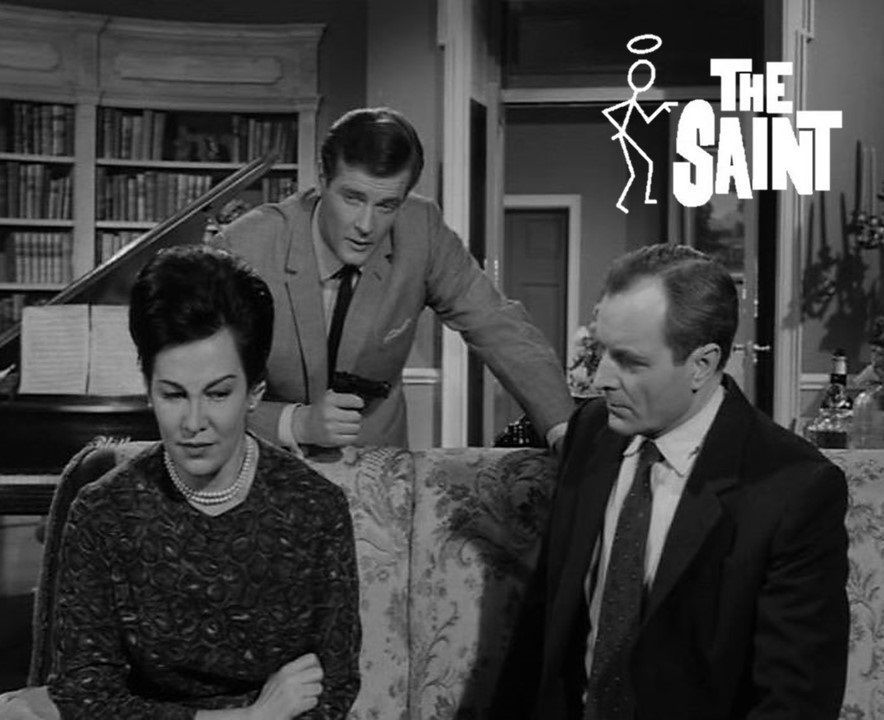 Templar investigates murder at 3pm THE SAINT (1964) #RogerMoore #KatharineBlake #EuniceGayson #MichaelGoodliffe 'The Invisible Millionaire' #TPTVsubtitles