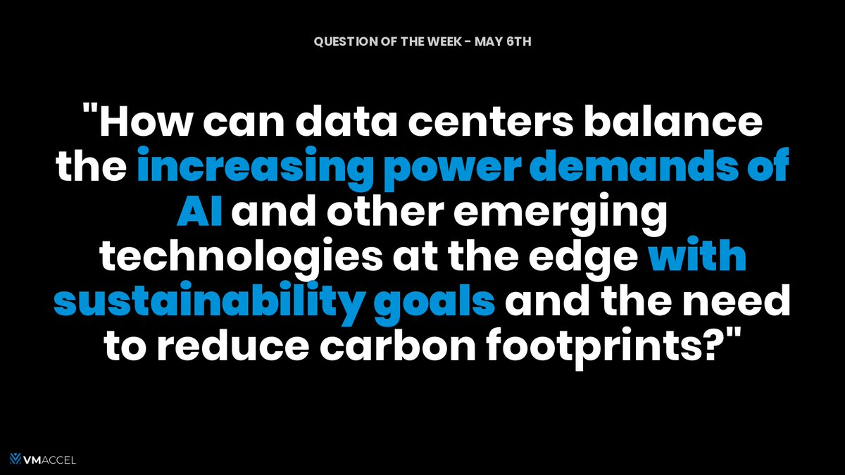VMAccel's tweet image. Powering the future sustainably, let's spark a conversation about green tech! How can we keep our AI-driven world eco-friendly? Add your insights and create for a better planet!
#GreenTech #AIRevolution #SustainableComputing #EcoFriendlyData #ClimateAction #TechForGood